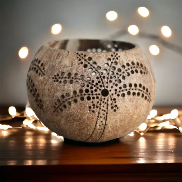 Coconut Shell Candle Holder